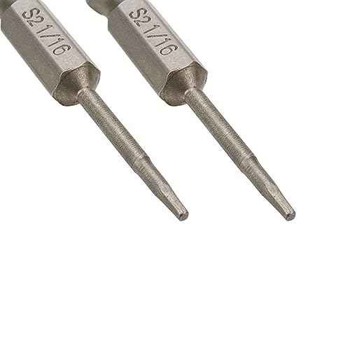 10pcs 1/16" Hex Allen Wrench Drill Bit Set, 1/4" Hex Shank, S2 Steel