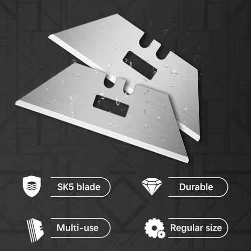 XW SK5 Replacement Blades for Scraper Utility Knife, Universal Utility Blades 50 pcs Pack