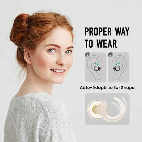 Ear Plugs, Medical Grade Silicone Ear Plugs for Sleeping, 25dB Ear Plugs for Noise Cancelling, 1g Extra-light Weight Earplugs, Auto-Adjustable C-shaped Ear Plugs, Prolonged Wearing, Sleeping, DCSIMASI