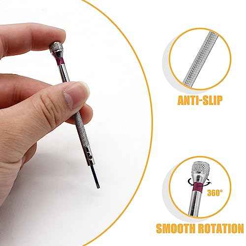 Hordion 8Pcs Micro Precision Screwdriver Set, Jewelers Screwdriver Set, Watch Screwdriver Kit 0.6-2mm for Watch, Jewelry, Eyeglasses, Sunglass, Electronics, Computer, Toys Repair (Flat)