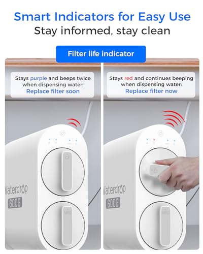 Waterdrop G2CF Replacement Water Filter for G2 & G2P600 & G2MNR RO Systems - 1 Pack