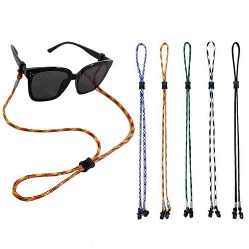 Decker Eyewear Retainer 5PCS Sport Glasses Strap One Size Fits All Adjustable Sports Glasses Holder