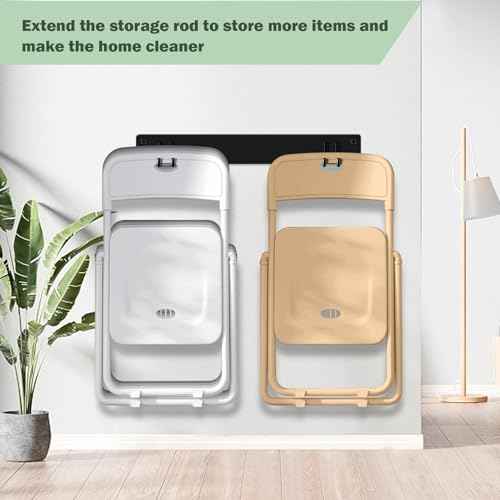 TTzycc Folding Chair Storage Rack for Chair Organization and Garage Wall Mount Storage, Garden Tool Rack Organizer (2 Pack)