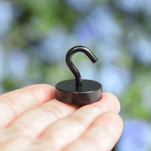 Neosmuk Magnetic Hooks, Cruise Ship Essentials, 80lb+ Heavy Duty Magnetic Hooks for Cruise Cabins, Refrigerator, Grill, Hanging, and Travel | Extra Strong Must-Haves Magnet Hook,Black