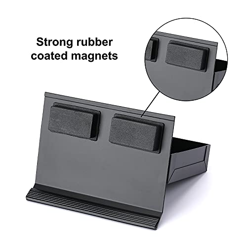 Mayouko Black Magnetic Toolbox Shelf 4-Piece Tray Set with Paper Towel & Can Holders