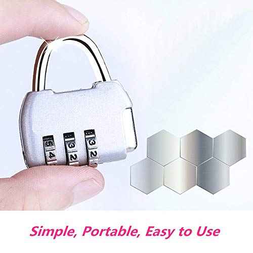 3 Pack Combination Lock 3 Digit Padlock Resettable and Waterproof for School Gym Suitcases Locker, Luggage, Briefcases, Computer Bags, Schoolbags, Backpacks, Locker, Drawers, Toolkit and Cabinets