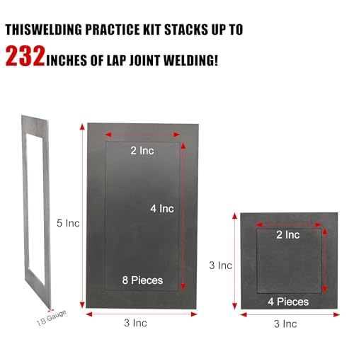 Welding Practice Kit£¬48-Piece 3x5¡± Welding Coupons with Premium 18-Gauge Steel Plates for MIG,Suitable for welding practice and improving welding skills¡¦
