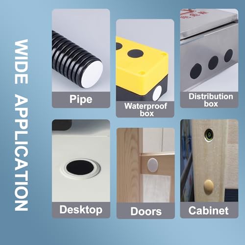 White 200pcs Nylon Hole Plugs Set - 9 Sizes Flush Panel Locking Caps