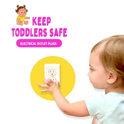 Baby Proof Outlet Covers - 50 Pack Transparent Socket Covers for Outlets - Easy Install Outlet Plug Covers - Child Safety Clear Outlet Covers - Durable & Steady Outlet Covers