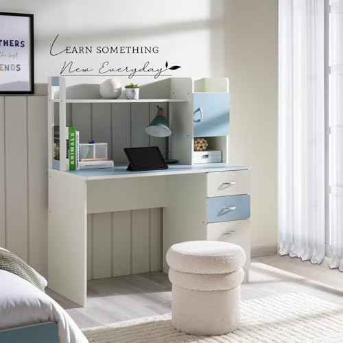 Learn Something New Everyday - Positive Quotes Wall Decal Carved Pure Black Vinyl Handwriting Art Letters Stickers Home Decoration