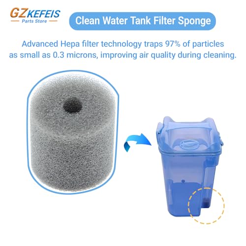 Clean Water Tank Filter Sponge Replacement for Narwal J1 J2 J3 Vacuum Cleaners, Durable Hepa Filter Accessory, 8 Pack