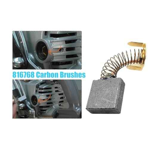 816768 Carbon Brushes Assy Compatible With Ridgid/Craftsman R4510 R45101 MS1250 MS12501 TS2400LS TS2410LS Table Saw/Miter Saw Electric Motors Brushes Parts £¨4/Pack£©