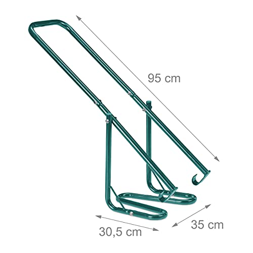 Relaxdays Manual Rubbish Press for 60-240 L Wheelie Bins – Steel Waste Compactor