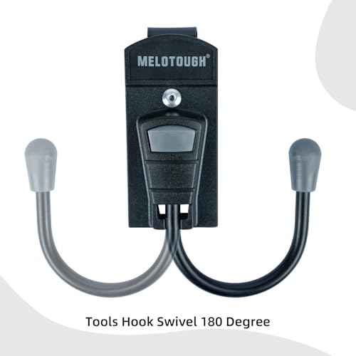 MELOTOUGH Tool Belt Hook Tool Holster Cordless Drill Holster Hook with Metal Clip for Work Belt (Grey)