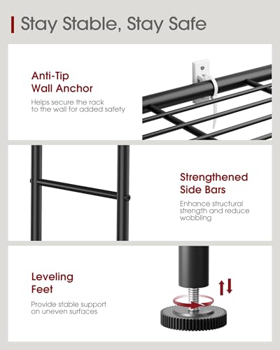Black 5-Tier Heavy Duty Metal Garage Shelving Unit - 33x12.6x72 inches