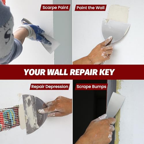 Putty Knife 6 Inch,One Piece Premium Polished All-Stainless Steel Scraper Tool for Drywall Finishing,Professional Grade Putty Blade for Scraping Paint, Taping