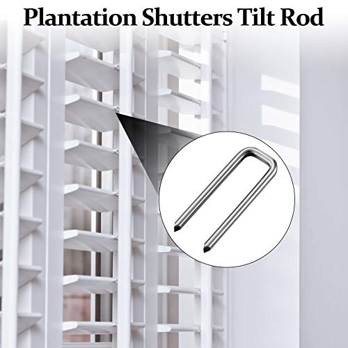 Jetec 40 Pcs Plantation Shutter Louvers Staples 0.6 x 0.19 inch Replacement Clips