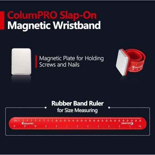 Magnetic Wristband for Holding Screws,Nails and Drill Bits,Tool Gift for Men,Christmas Gift for Men Who Have Everything,Cool Gadget,Stocking Stuffer for Dad,Husband,Boyfriend