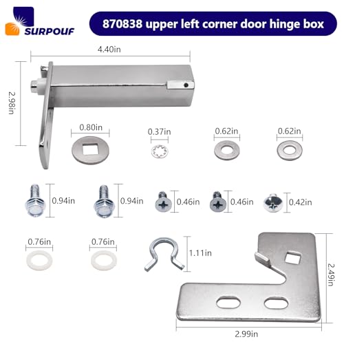 Top Left Door Hinge Cartridge 870838 for TRUE Refrigerator Door Kit