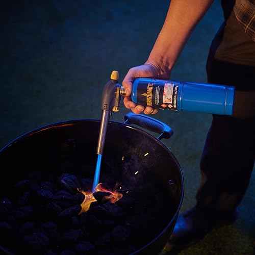Bernzomatic QuickFire Outdoor Torch, High Output, Wind-Resistant Propane Hand Torch for Lighting Campfires, Grills, Smokers, Fire Pits, and other Outdoor Gatherings (WT3301)
