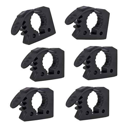 Shovel Holder Clamp Mount Kit,Truck Bed Molle Panel Mount, Shovel Mount for Roof Rack,Quick Release Mount Clamps Off Road UTV Utility Trailer Accessories Fits 1-1/7" to 1-3/7" Diameter Tools(6 Pack)