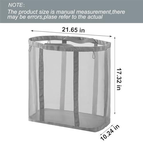 HGZBS Collapsible Laundry Basket with Handles Grey, 1, Standard