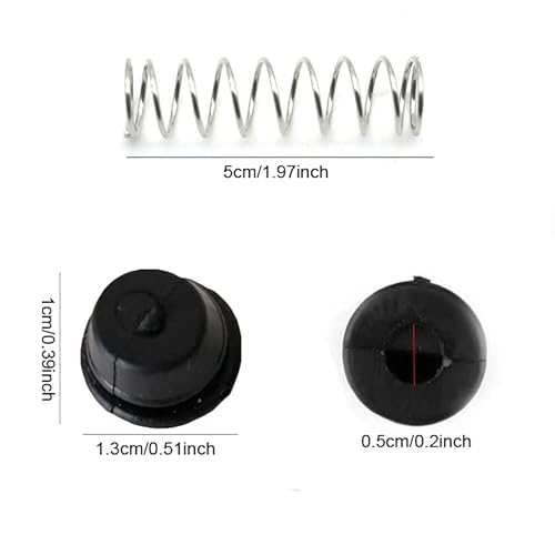 3 Set Precision Pruner Spring Replacement with Rubber Base End Cap for Pruning Shears Garden Pruners Garden Snips Trimming Scissors Clippers Repair Parts 2'' Length 50mm