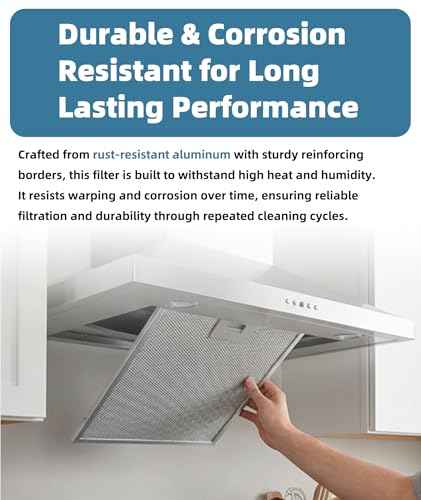 Universal Range Hood Grease Filter 12-5/9" x 10-1/5" | 5-Layer Aluminum Mesh, Dishwasher Safe
