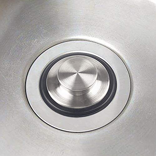 Stainless Steel Sink Stopper 3.38 Inch Diameter - Kitchen Garbage Disposal Plug, 2 Pack