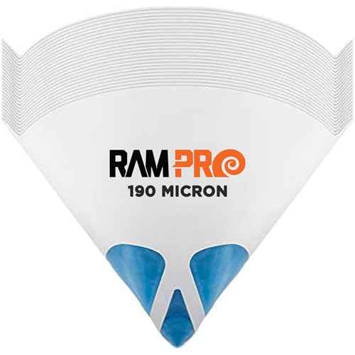 Paint Strainers - 190 Micron Paint Filter, (50 Pack) Ultra-Fine Paint Filter Strainer - Pure Blue Nylon Mesh - Premium Grade Paint Strainers Paper Cone - Great for All Painting Projects by Ram-Pro