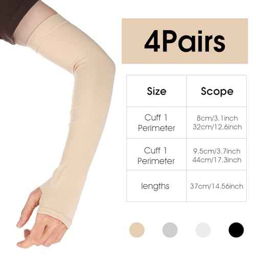 2 Pairs Protective Arm Sleeve for Men Women UV Protection Arm Sleeves Bruising Abrasions Tattoo Cover Up Sports Sleeve