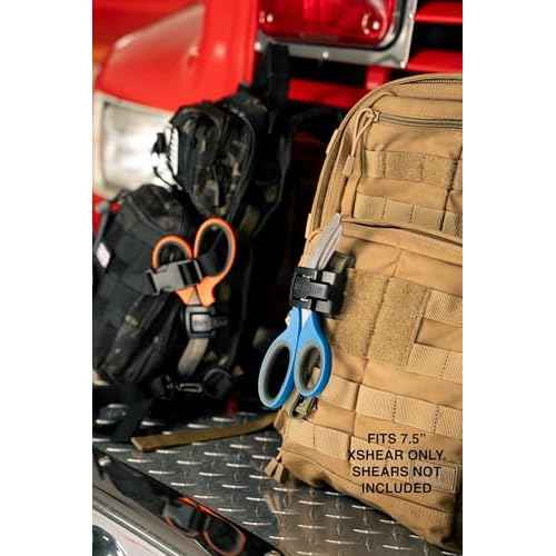 XShear Micro Holster for 7.5" Original XShear Trauma Shears. Secure attahment to Radio Strap, Belt, molle and More.