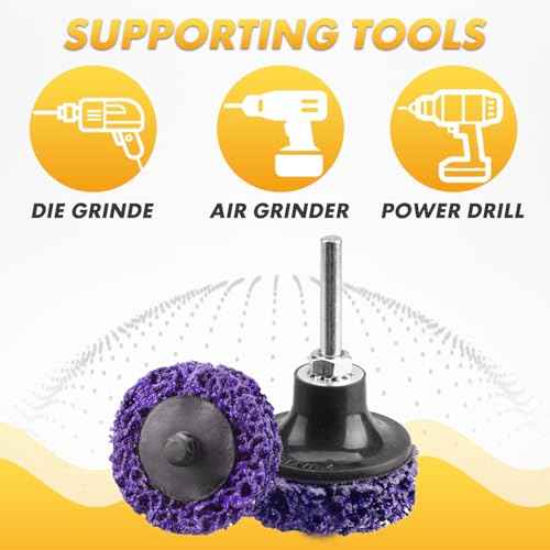 Strip Discs Quick Sanding Discs Stripping Wheel Stripper Abrasive Wheel for Drill, Strip Paint Clean Welds Remove Metal Wood Rust Scale & Oxidation (2INCH-10Pack)