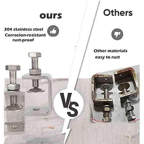 C Clamps Heavy Duty Stainless Steel - Small Metal Clamps With Screws, Wide Jaw Opening Tiger Clamp For Woodworking, Clamps for Crafts (2pcs)