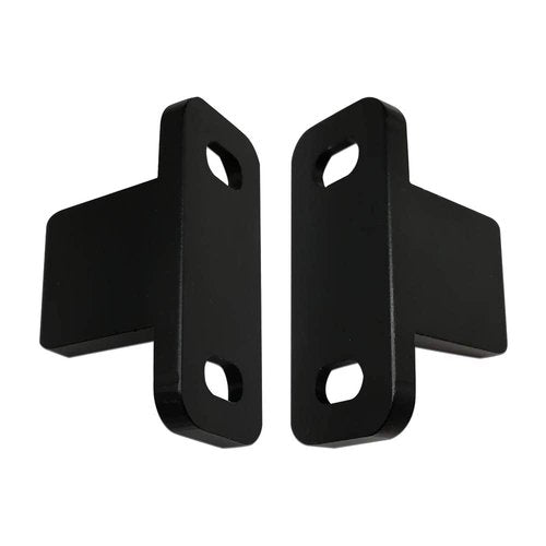 JUBEST Black Aluminum Floor Guide Sliding Barn Door Hardware Bypass Door Guide Set of 2