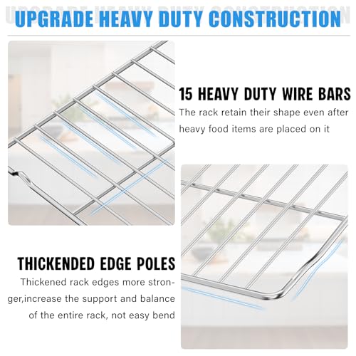 YEECHUN 316496201 Heavy-Duty Stainless Steel Oven Rack 24.2 x 16 in Pack of 2 for Frigidaire/Kenmore
