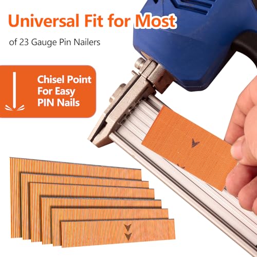 23 Gauge Pinner Nails 3000 Count, 3 Sizes (1-3/16", 1", 5/8") Headless Pin Nails for 23GA Pneumatic or Electric Pin Nailer, Project Pack