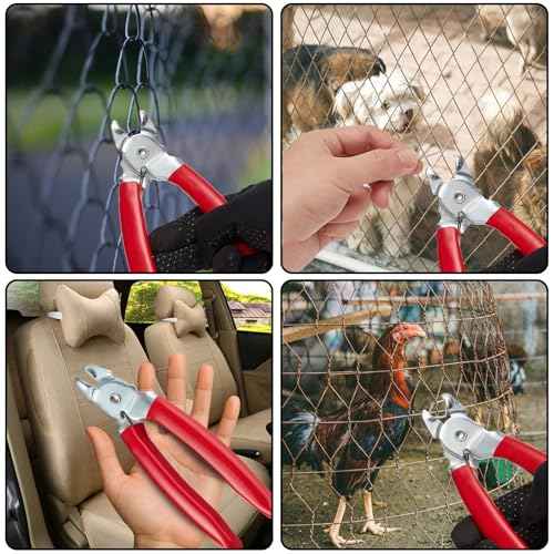 Hog Ring Pliers,Professional upholstery Hog Rings Pliers Kit,Auto Upholstery Installation Tool for Fence,animal pet cages,railings,wires,Ropes,sausage and Meat Casings(Bent Hog Ring Plier)