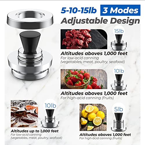 3-Piece Pressure Regulator 5-10-15lb for Presto Canner (12 Quarts) ANTOBLE