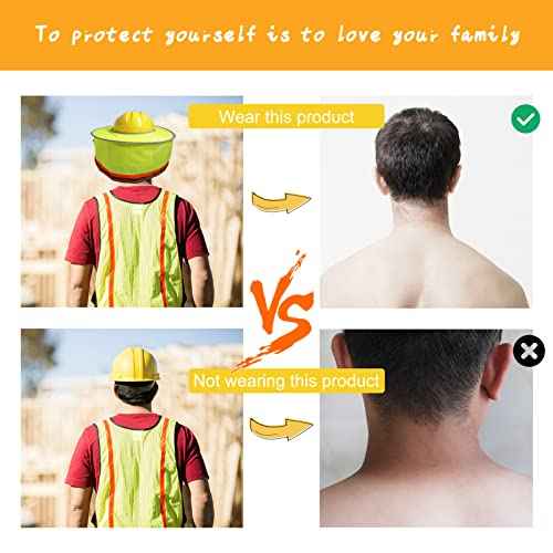 Hard Hat Sun Shade Shield Hardhat Visor - Mesh Neck Shade Full Brim Hard Hats Accessories Neck Protection