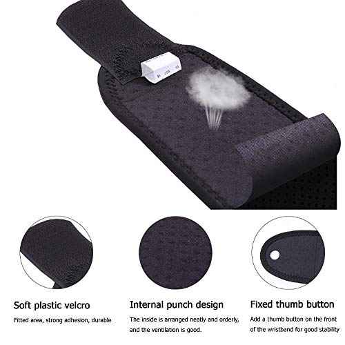 Wrist Brace for Ganglion Cyst, Arthritis, Carpal Tunnel, Breathable Sport/Fitness Wrist Support, for Left and Right Hand Man and Woman(Black)