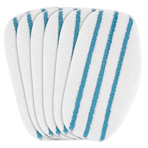 6 Pack Replacement Steam Mop Pads for PurSteam ThermaPro 10-in-1, LINNIW (Velcro Whole-Back, 6-Tab Compatible) - Variation: 6