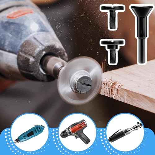 4 Pack Cut Off Wheel Arbor, Mounting Mandrel Holder 3/8" & 1/4" Arbor Hole, 1/4 Die Grinder Attachments, Cut-Off Wheel for Die Grinder Accessories Drill Bits Tool