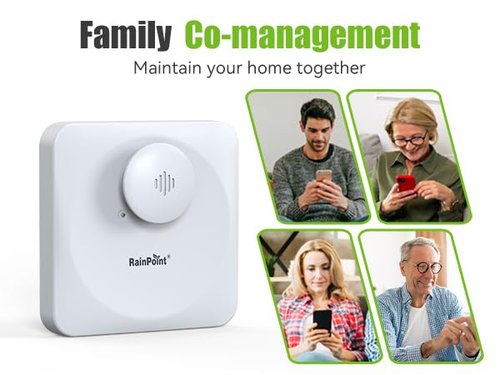 RainPoint WiFi Water Leak Detectors for Home - IP66 Waterproof Grade Water Sensor Leak Detector Kit with Hub, Powerful Alarm Siren, Includes 3 Water Alarm Leak Detectors & One WiFi Gateway Hub