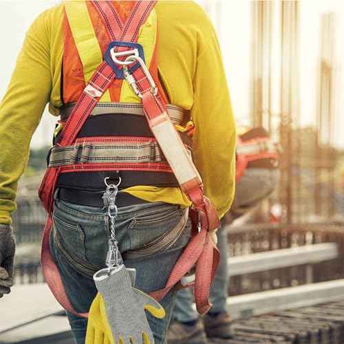 MELOTOUGH Metal Glove Clip Heavy Duty Glove Clips for Work Glove Holders Safety Glove Clip with 2 Alligator Clip for Pants