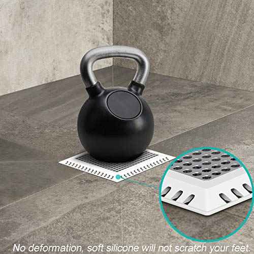 Hair Catcher/Drain Strainer/Shower Drain Cover for Bathroom Floor Drain, Stainless Steel and Silicone (Patented Product)