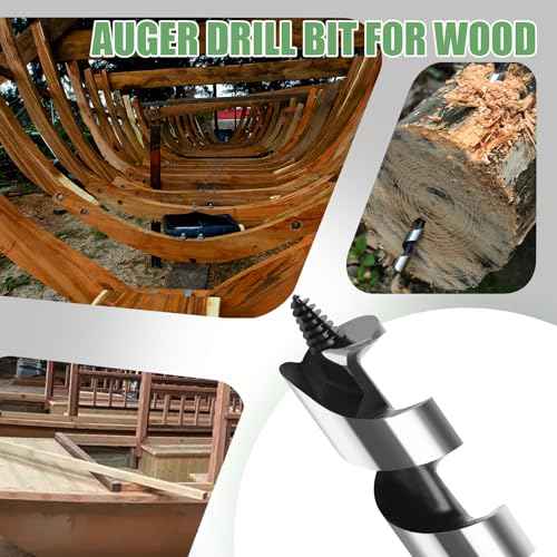 1/4 x 13.8 inch Auger Drill Bit for Wood,Hex Shank Ship Auger Bit for Soft Wood, Hard Wood, Plastic, Composite Materials and DIY Projects