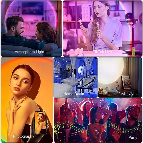 XEBKOR Multicolor Sunset Projector Lamp with App Control and Tripod