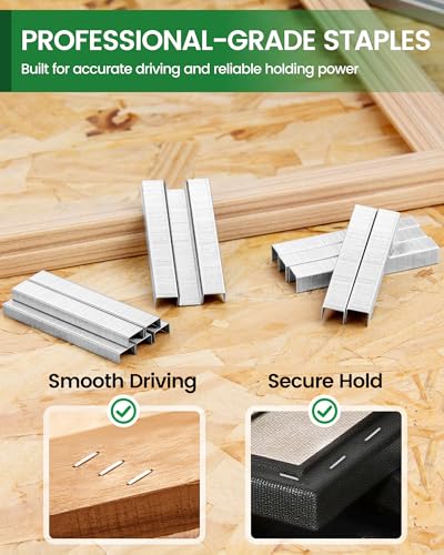 Meite JT21 Staples 1/4 Inch Galvanized Staples for Staple Gun – 3,000 Count Pack