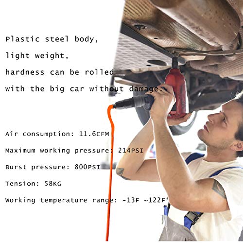 Beduan Quick Disconnect Set, Air Hose Fitting Quick Connect Coupler, 3/8" Barb Hose, Air Compressor Accessories Fitting, Industrial Type C